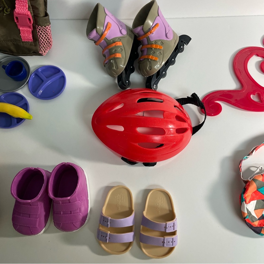 Our Generation Accessories Lot Shoes Skates Boots Fits 18" Dolls - Picture 2 of 5